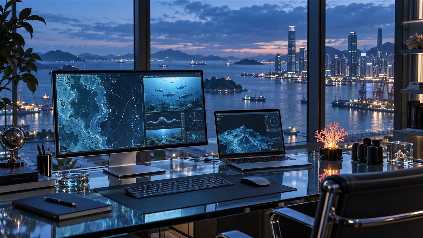 蓝海加速器海景科研工作站与桌面网络场景
